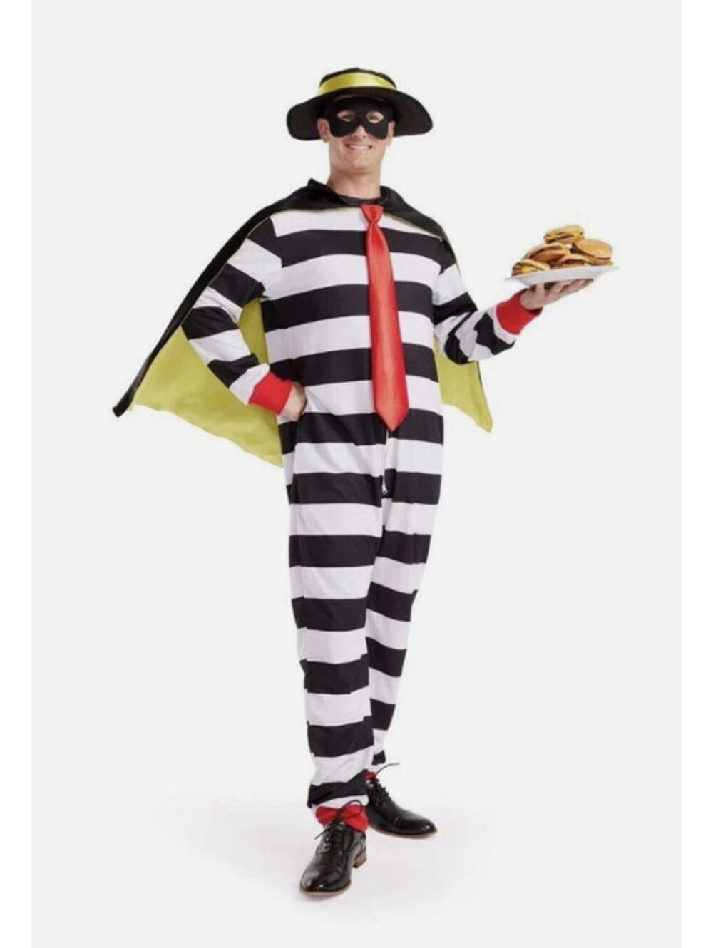 Tipsy elves Men’s Hamburger Thief Costume Suit - Size Large - See PIcs